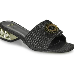 Exé Shoes - KATY-424-RAFFIA-BLACK