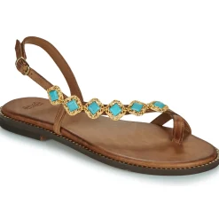 Exé Shoes - 530-MILOS-LEATHER-BROWN-TURQUOISE