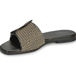 Exé Shoes - 556-ORO-RAFFIA-BLACK