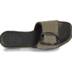 Exé Shoes - 556-ORO-RAFFIA-BLACK