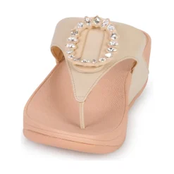 FitFlop - LULU CRYSTAL-CIRCLET LEATHER TOE-POST SANDALS