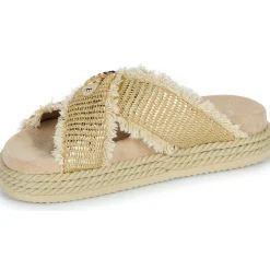 Mou - CRISS-CROSS ROPE SANDAL RAFFIA