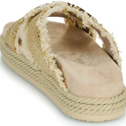 Mou - CRISS-CROSS ROPE SANDAL RAFFIA
